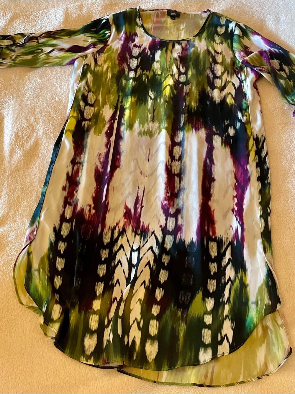 Wilfred Multicolor Watercolor-Print Tunic